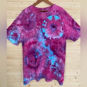 NEW Unisex GILDAN Soft Style Tie-Dye T-Shirt Color: Turquoise, Green, Pink 2XL